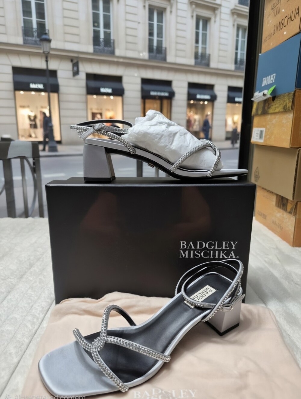 BADGLEY MISCHKA BRISA HEELED SANDALS DRESS WOMEN'S SZ 9 $225